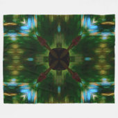 Couverture Polaire Bouclier tribal des Amérindiens Mandala Quilt (Devant (Horizontal))