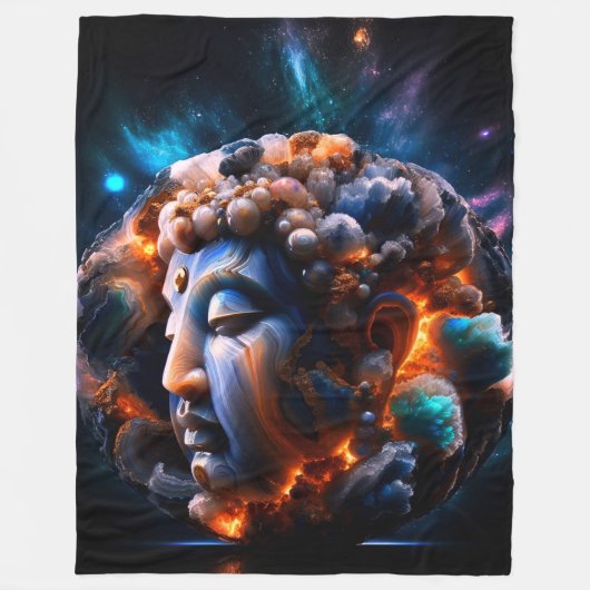 Couverture Polaire Bouddha détermination (Devant)