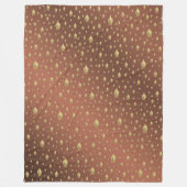 Couverture Polaire bouddha, doré + bouddha, motif asiatique, brillant (Devant)