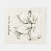 Couverture Polaire Boue Blanche tendance personnalisée avec le nom Mo (Devant (Horizontal))