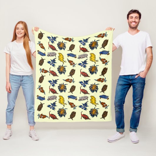 Couverture Polaire Boue de mer Nudibranch Fleece Blanket (En situation)