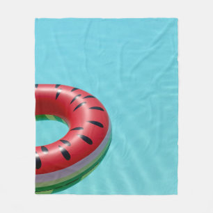 Couverture Polaire Bouée de sauvetage rouge et vert sur la piscine