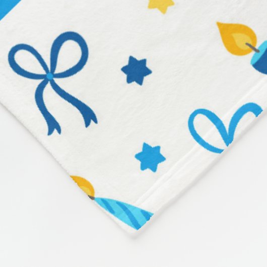 Couverture Polaire Bougies Hanoukka personnalisées (Coin)