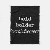 Couverture Polaire Bouldering Bold Bolder Boulderer (Devant)