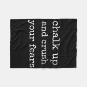 Couverture Polaire Bouldering Chalk Up And Crush Your Fears Boulderer (Devant (Horizontal))