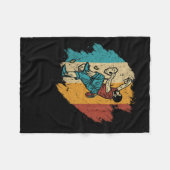 Couverture Polaire Bouldering Rock Climber Mountain Climbing - Retro  (Devant (Horizontal))