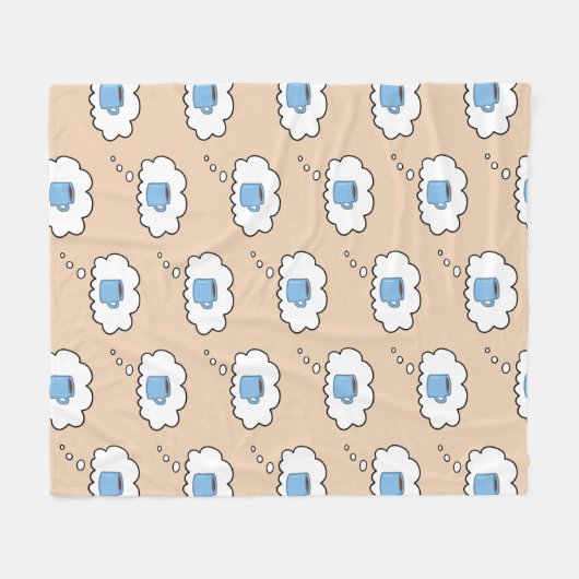 Couverture Polaire Boule de pensée de café Mug (Devant (Horizontal))