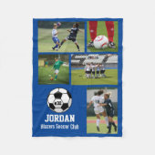 Couverture Polaire Boule de soccer personnalisée Photo Collage Nom # (Devant)