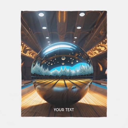 Couverture Polaire Boule en verre de Bowling mignonne Imaginaire (Devant)
