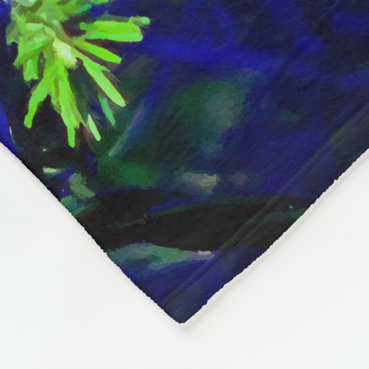 Couverture Polaire Boule rouge arbre de Noël vert (Coin)