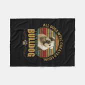 Couverture Polaire Bouledogue créé (Devant (Horizontal))