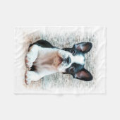Couverture Polaire Bouledogue français (Devant (Horizontal))