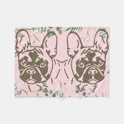 Couverture polaire bouledogue français (Devant (Horizontal))