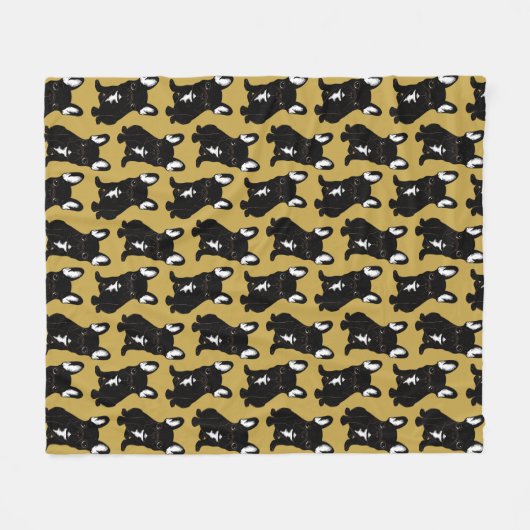 Couverture Polaire Bouledogue français Brindle (Devant (Horizontal))