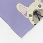 Couverture Polaire Bouledogue français crème,  (Coin)