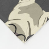 Couverture Polaire Bouledogue Français Crème (Coin)