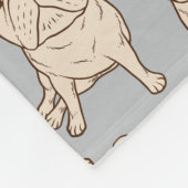 Couverture Polaire Bouledogue français crème (Coin)