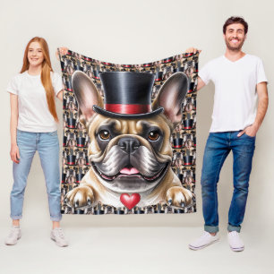 Couverture Polaire Bouledogue français cylindre French Bulldog