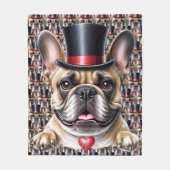 Couverture Polaire Bouledogue français cylindre French Bulldog (Devant)