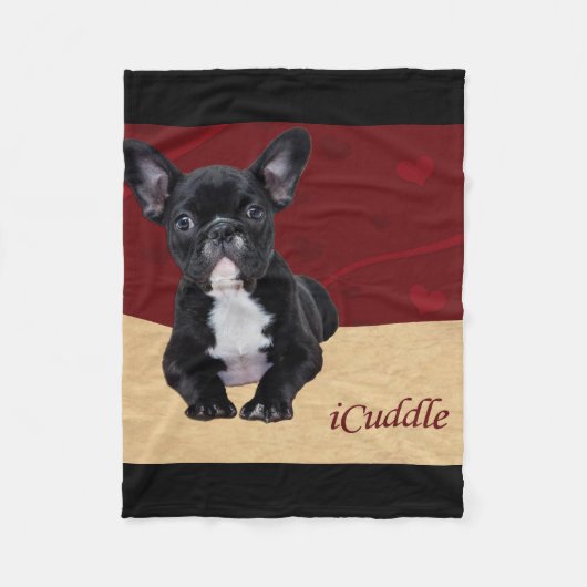 Couverture Polaire Bouledogue français d'iCuddle adorable (Devant)