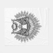 Couverture Polaire Bouledogue français inspiré dans le capot de (Devant (Horizontal))