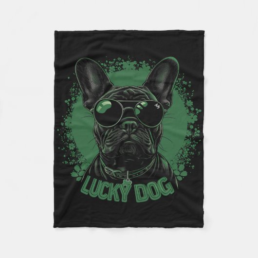 Couverture Polaire Bouledogue français - Saint-Patrick Saint Paddy (Devant)