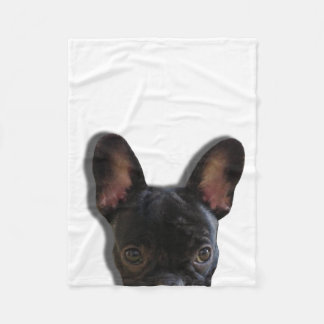 Couverture Polaire Bouledogue français semi-transparent