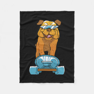Couverture Polaire Bouledogue Fun Skateboarding Bouledogue Français G