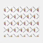 Couverture Polaire Boules de billard et queues (Devant (Horizontal))
