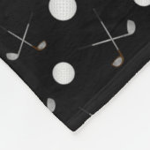 Couverture Polaire Boules de golf noires nommées personnalisées (Coin)
