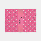 Couverture Polaire Boules de golf roses nommées personnalisées (Devant (Horizontal))