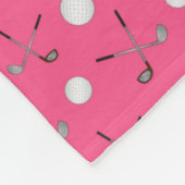 Couverture Polaire Boules de golf roses nommées personnalisées (Coin)