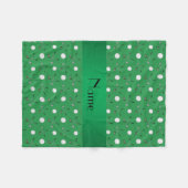 Couverture Polaire Boules de golf vertes nommées personnalisées (Devant (Horizontal))