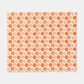 Couverture Polaire Boules de Pickleball Orange en Blanc (Devant (Horizontal))
