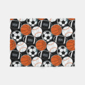 Couverture Polaire Boules de sport d'équipe (Devant (Horizontal))