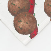 Couverture Polaire Boules de viande Marinara Italien Nourriture Foin  (Coin)