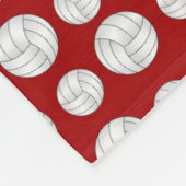 Couverture Polaire Boules rouges nommées personnalisées de volleyball (Coin)