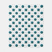 Couverture Polaire Boules Turquoises de Fil (Devant)