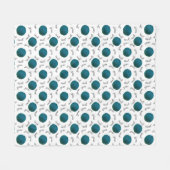 Couverture Polaire Boules Turquoises de Fil (Devant (Horizontal))