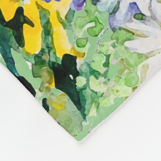 Couverture Polaire BOUMBLEBEE et fleurs (Coin)