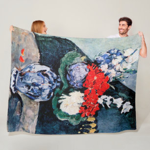 Couverture Polaire Bouquet avec Little Delft, Paul Cezanne