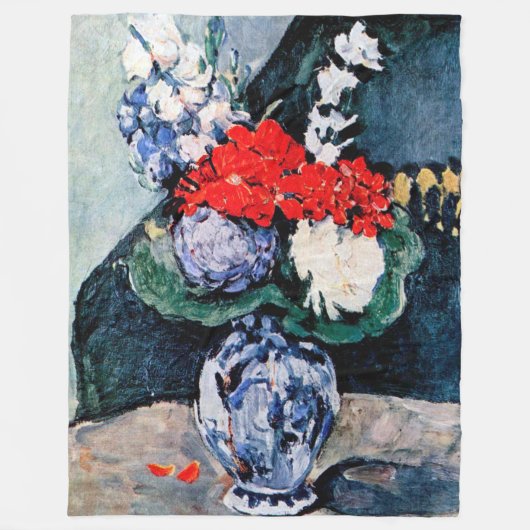 Couverture Polaire Bouquet avec Little Delft, Paul Cezanne (Devant)