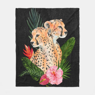 Couverture Polaire Bouquet de Cheetah