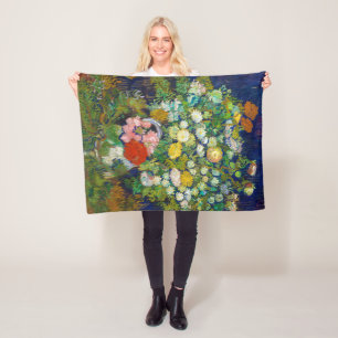 Couverture Polaire Bouquet de fleurs dans un Vase, Van Gogh