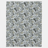 Couverture Polaire Bouquet de fleurs d'Hibiscus blanc (Devant)