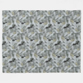 Couverture Polaire Bouquet de fleurs d'Hibiscus blanc (Devant (Horizontal))