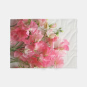 Couverture Polaire Bouquet de pois rose (Devant (Horizontal))