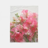 Couverture Polaire Bouquet de pois rose (Devant)
