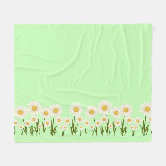 Couverture Polaire Bouquet fleur sauvage simple mariage fleurie (Devant (Horizontal))