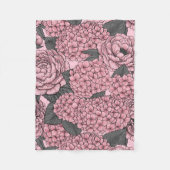 Couverture Polaire Bouquet floral en rose (Devant)